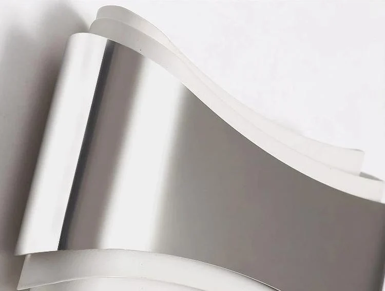 Modern LED Curved Wall Lamp in Stainless Steel and Acrylic