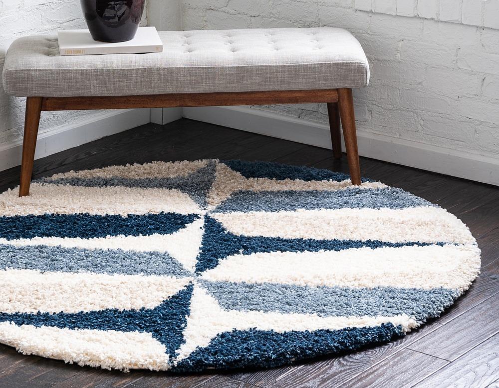 Jeramiah Modern Shaggy Area Rug from Unique Loom in Soft Polypropylene