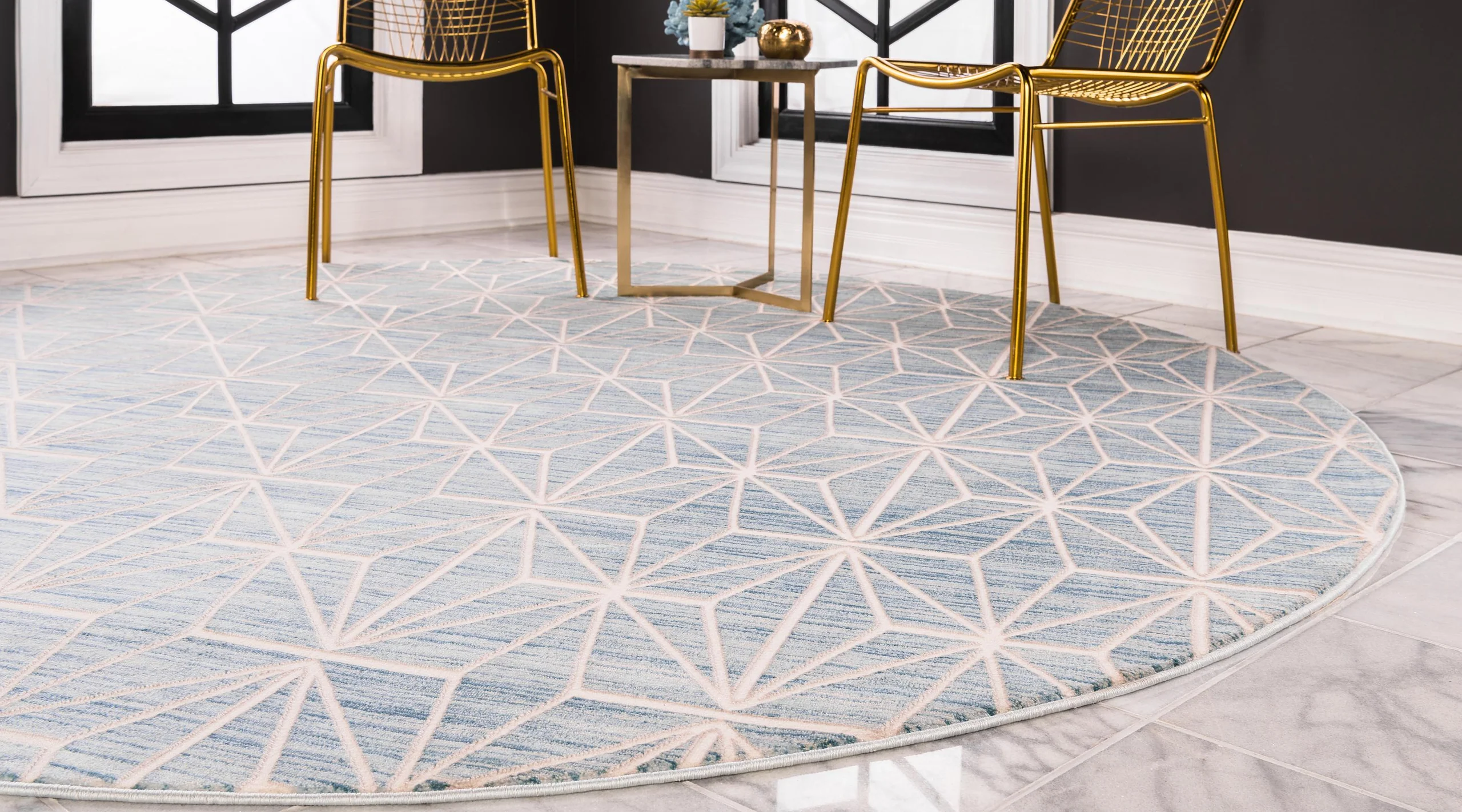Aaro Geometric Modern Large Rug by Unique Loom