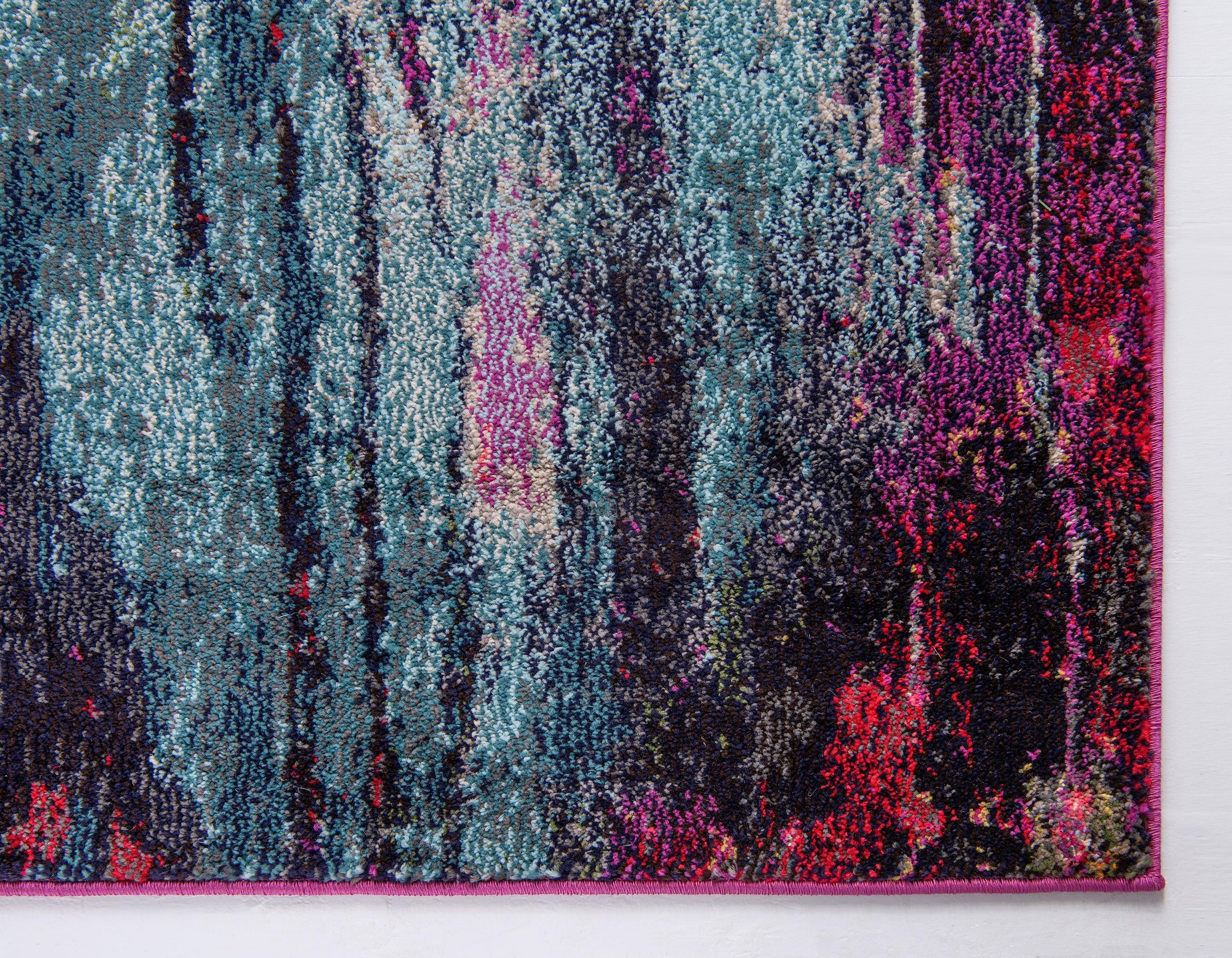 Corban Watercolor Purple Blend Area Rug by Unique Loom