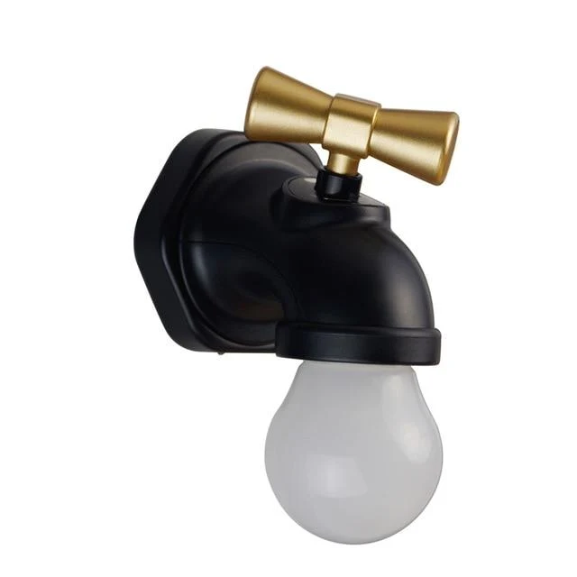 Tapful vägglampa för kran med ljudsensor och tre lägen