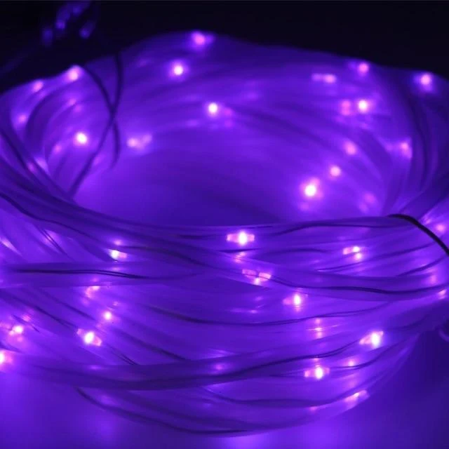 LED Solar Tube String Garden Lights for Fences, Pergolas and Patios