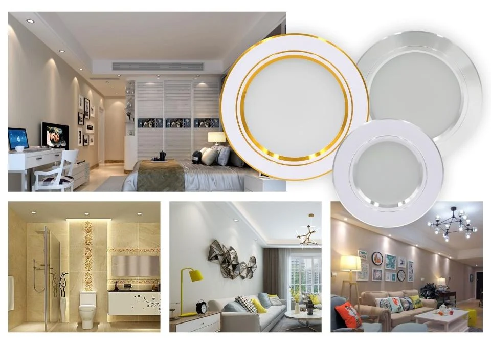 Phyllis Recessed Round LED Ceiling Lamp in Aluminium
