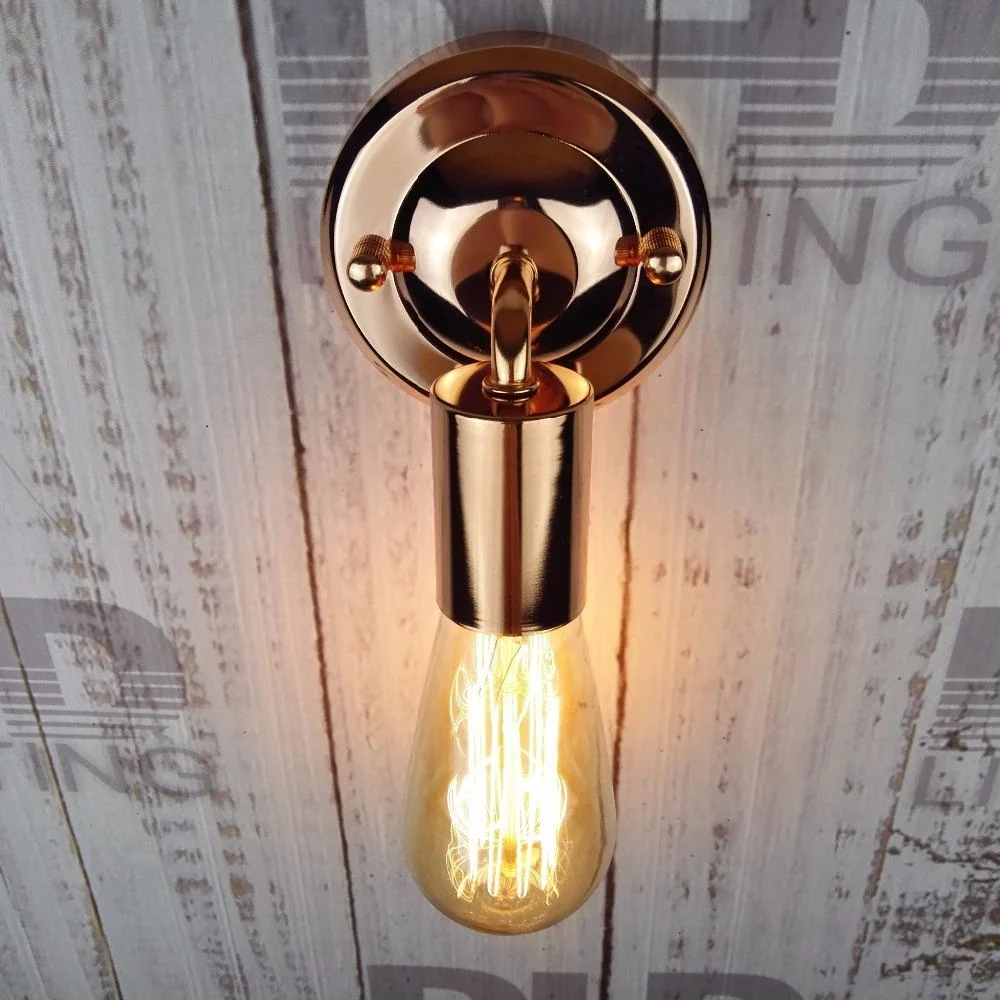 Joplin Retro Industrial Wall Lamp in Iron and Acrylic with Edison Bulb