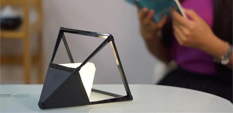 Lámpara de diamante piramidal con activación táctil para interior y exterior