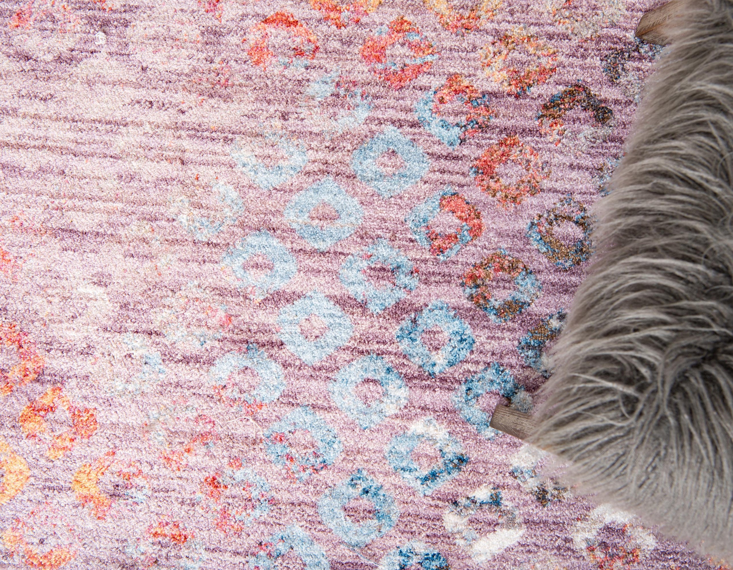 Devan Rainbow Square Pattern -matto, Unique Loom