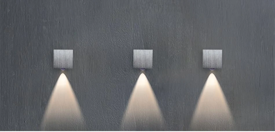 Modern LED Cube Box Wall Lamp in Aluminum for Sleek Wall Lighting