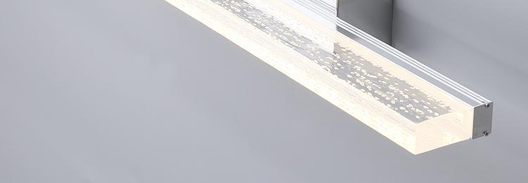 Nowoczesna skandynawska lampa ścienna Cleo LED z akrylu do łazienki z przełącznikiem pokrętłowym