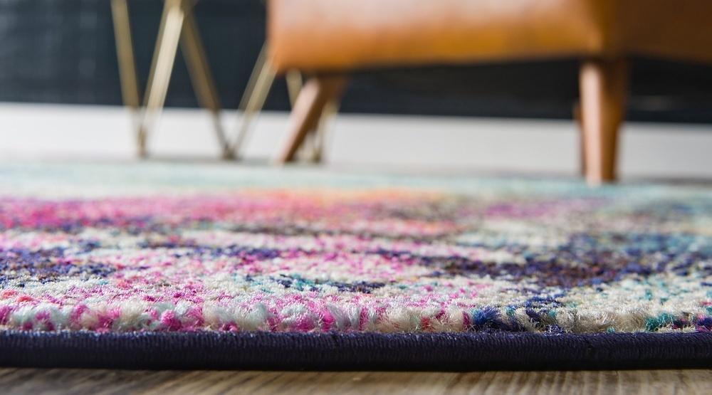 Corban Watercolor Purple Blend Area Rug by Unique Loom