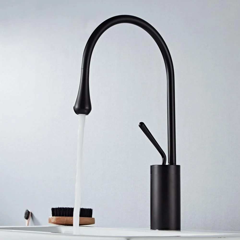 Raffeto Brass Crane Bathroom Faucet in 18 Inch and 15 Inch Heights