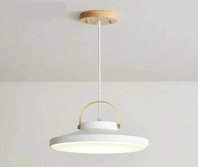 Buford Modern Nordic LED Hanging Pendant Lamp in Iron and Wood
