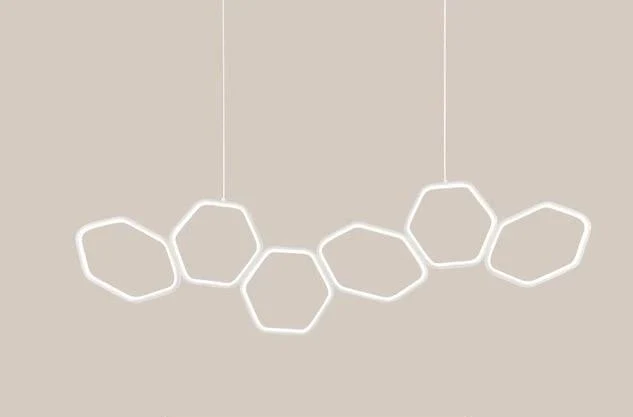 Lustre Geométrico LED Art Deco Jocasta em Acrílico