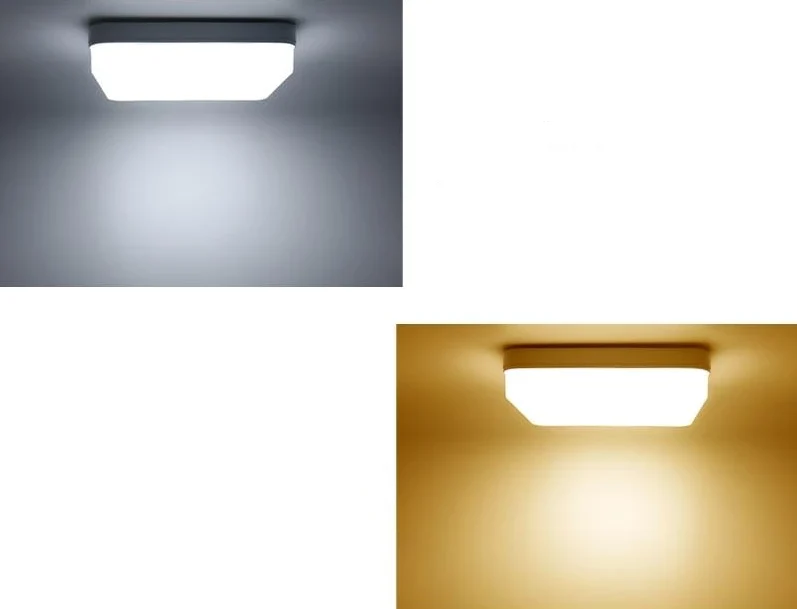 Lámpara de techo LED cuadrada Orla de PVC y ABS duraderos