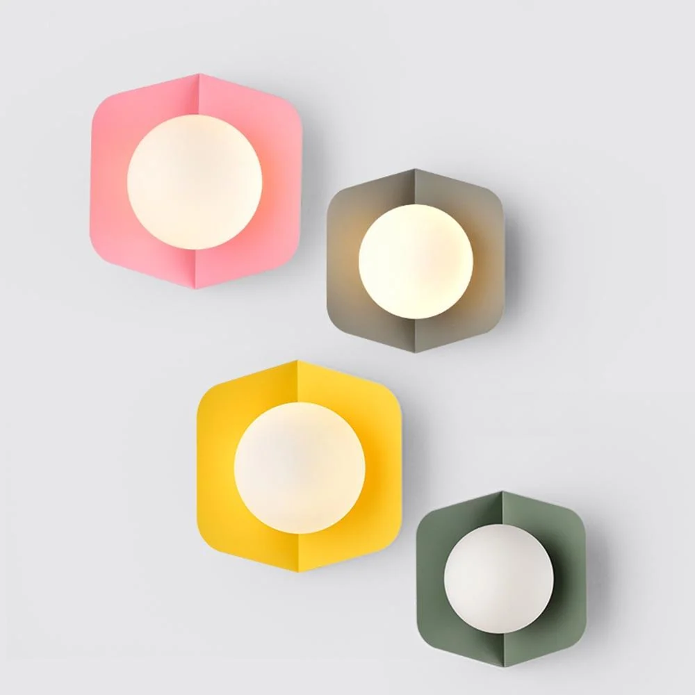 Arnold Modern Nordic Candy Wall Lamp in Iron and Acrylic