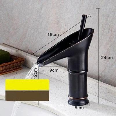 Luxury Oriental Waterfall Faucet in Premium Brass, Single Lever