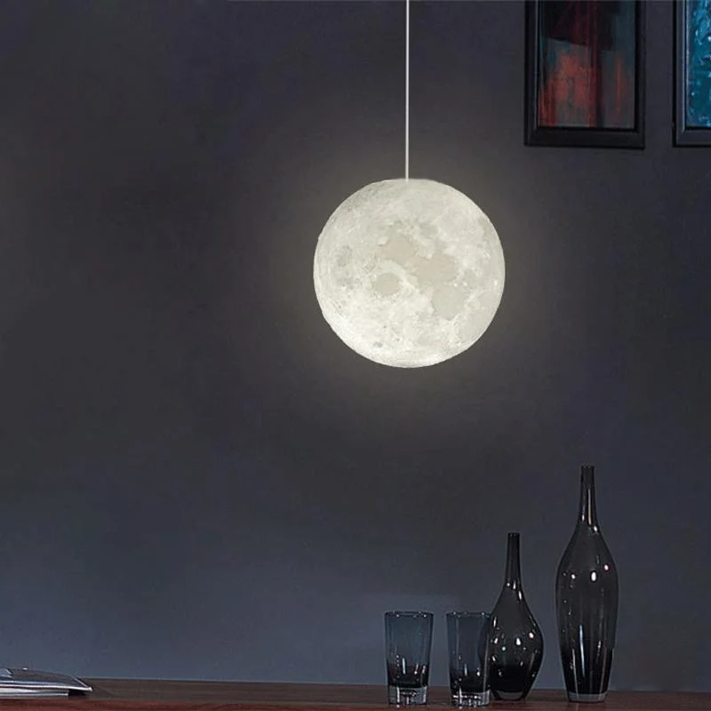 Full Moon 3D Hanging Lamp with 39.4 Inch Cable