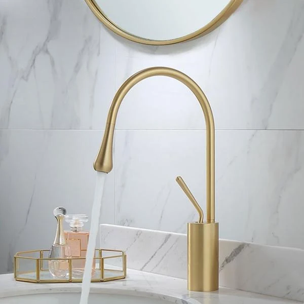 Raffeto Brass Crane Bathroom Faucet in 18 Inch and 15 Inch Heights