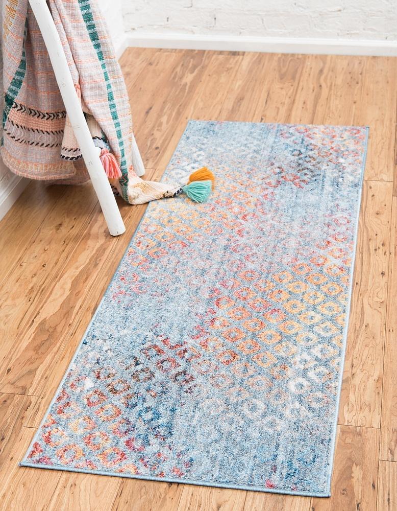 Devan Rainbow Square Pattern -matto, Unique Loom