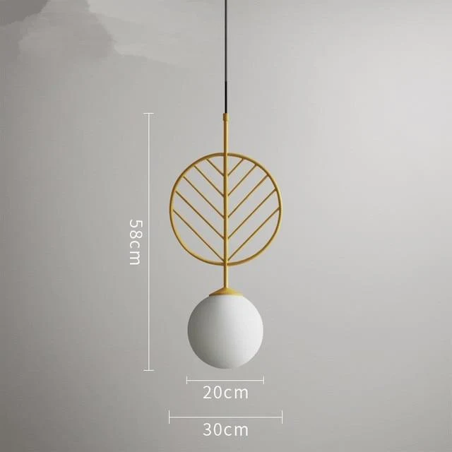 Cosima Modern Nordic Pendant Lamp in Iron Metal, Three Sizes