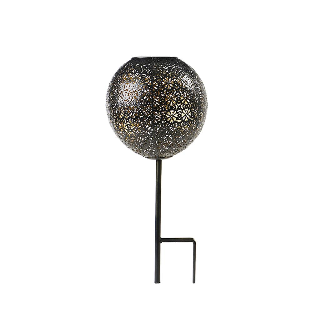 Jamila Solar Garden Shadow Cast Lantern with Iron Frame