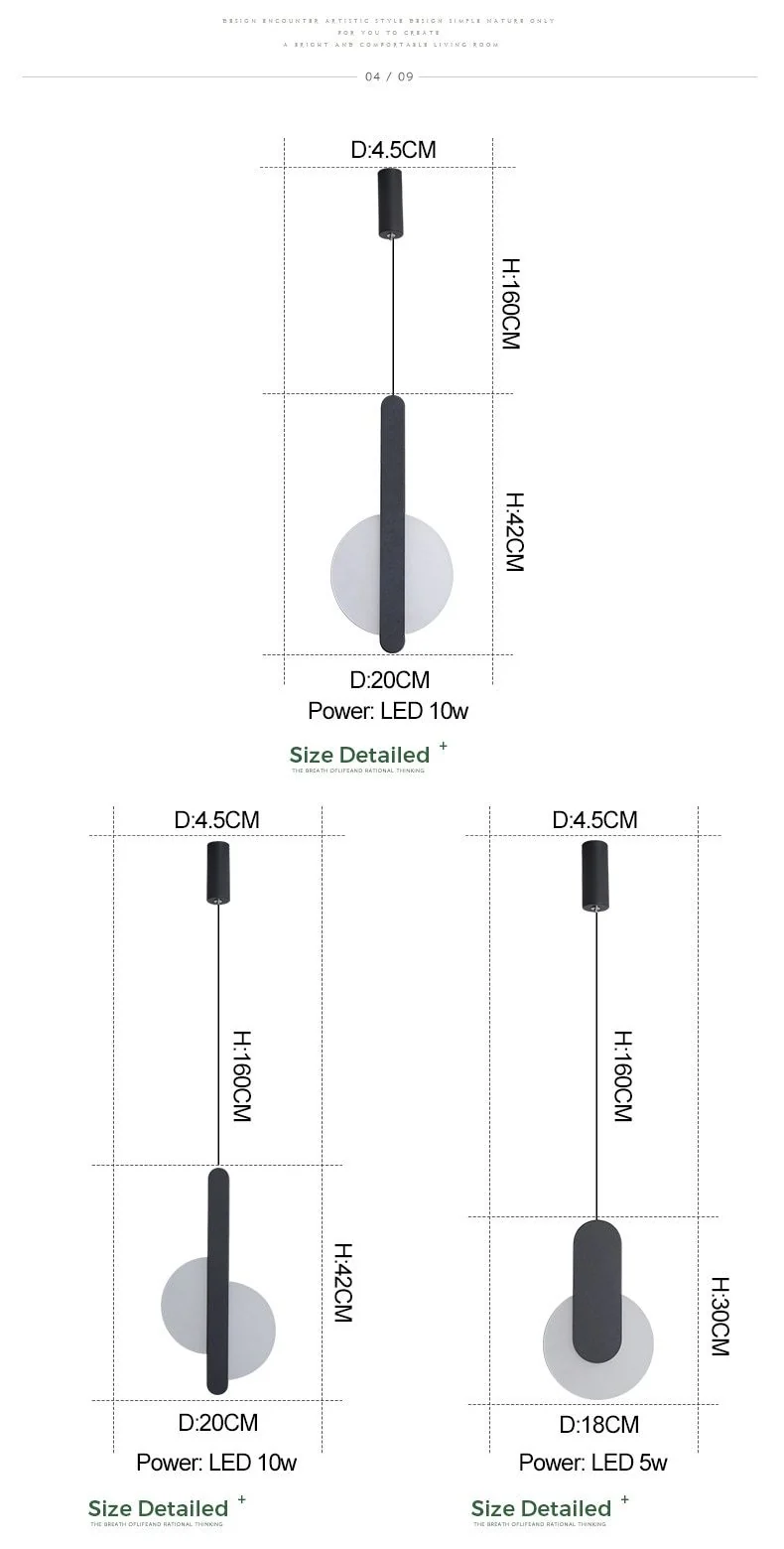 Declan 现代 LED 吊灯，铁艺与铝材