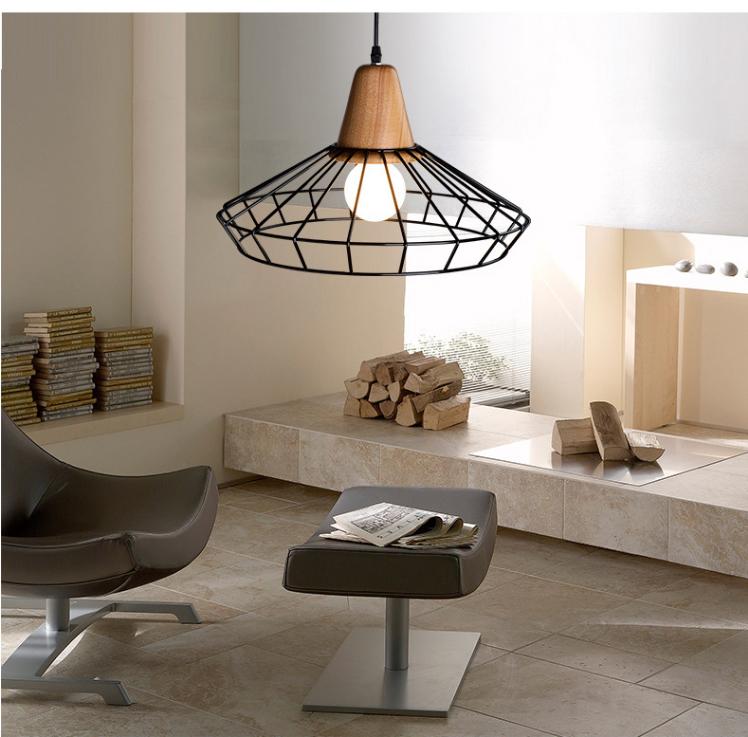 Modern Scandinavisch smeedijzeren hanglamp kooi voor huis en restaurant