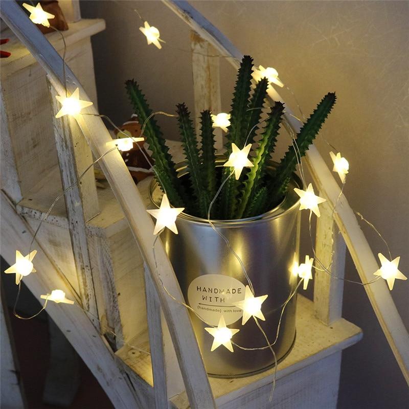 Kintana stjärnformade fairy lights med 20 LED för uteplats och fest