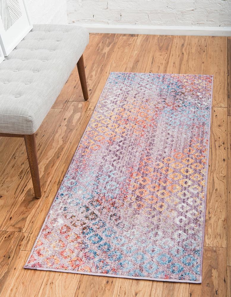 Devan Rainbow Square Pattern -matto, Unique Loom