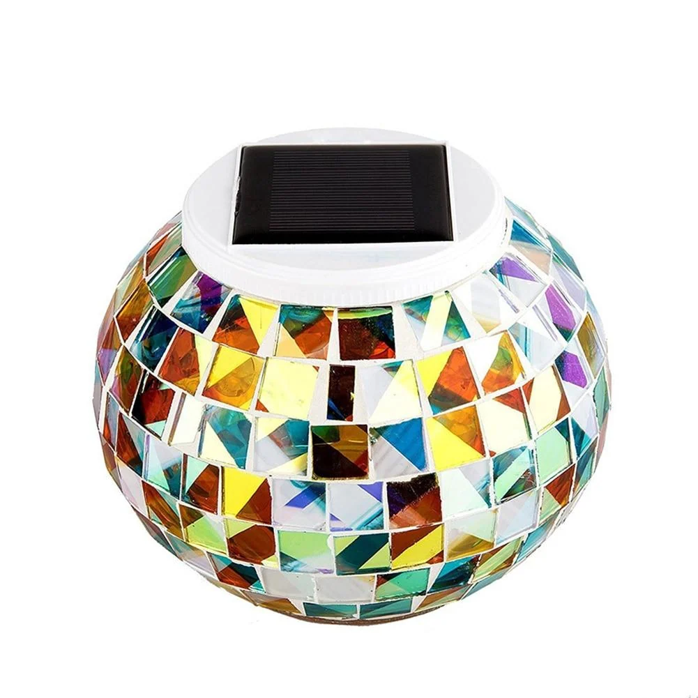 Luz LED de jardín Mosaic en vidrio resistente con modo de cambio de color