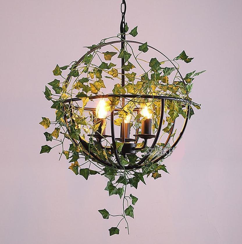 Lámpara colgante industrial vintage estilo jaula de pájaro Emory de metal pintado