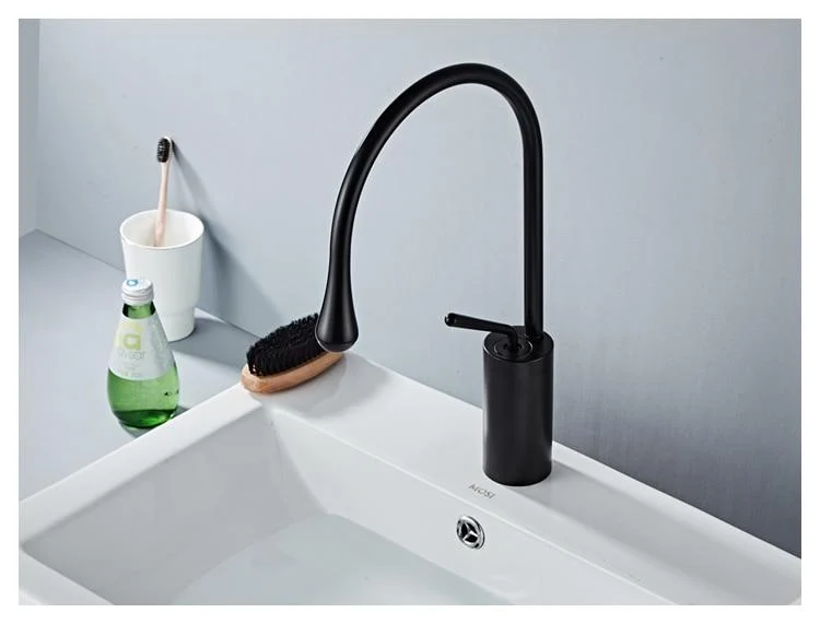 Raffeto Brass Crane Bathroom Faucet in 18 Inch and 15 Inch Heights