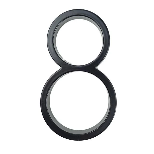 Modern Design House Numbers in Anti-Rust Zinc Alloy, 5 Inch High