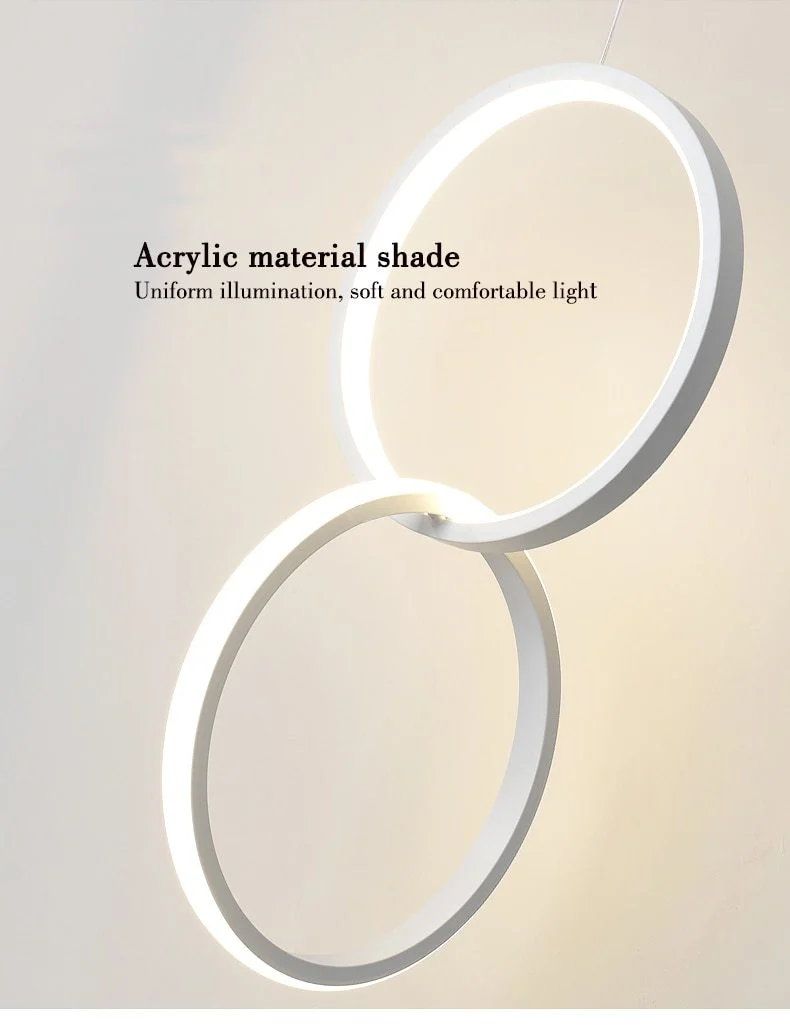 Wisząca lampa LED Kavita okrągła z metalu i akrylu