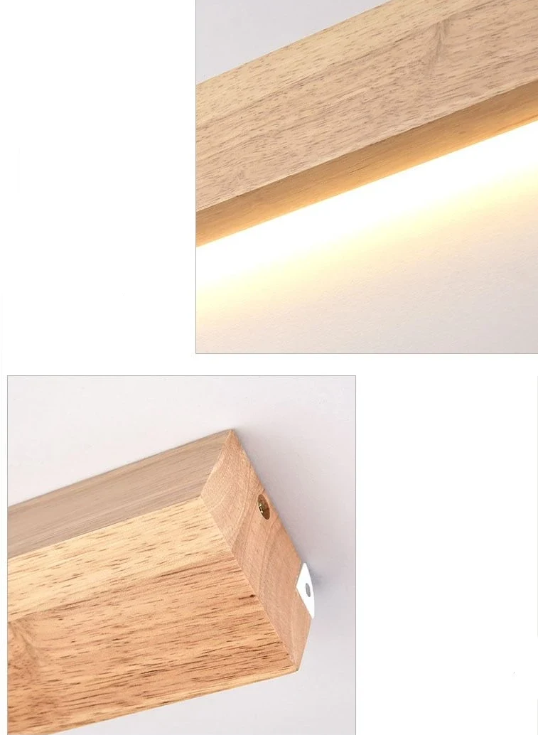 Eliana 實心橡木壁架連 LED 燈