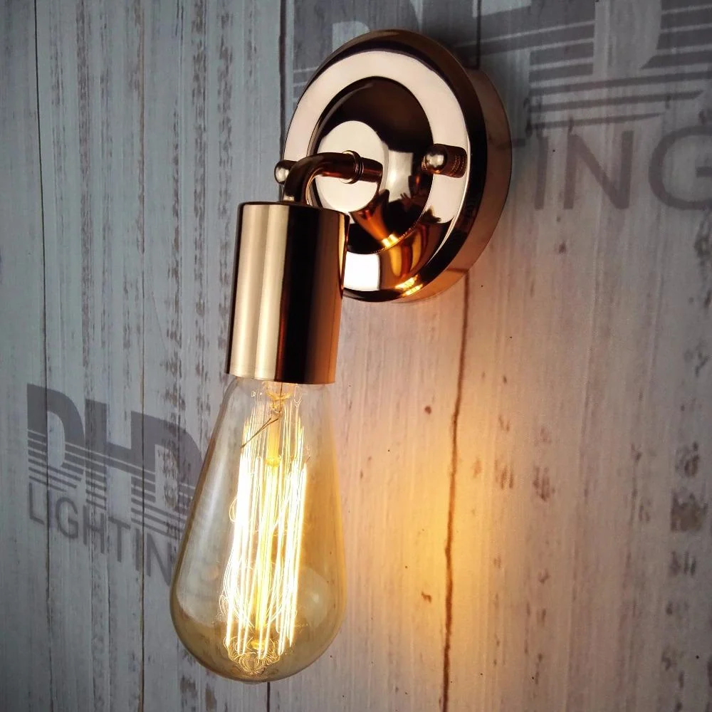 Joplin Retro Industrial Wall Lamp in Iron and Acrylic with Edison Bulb