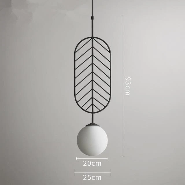 Cosima Modern Nordic Pendant Lamp in Iron Metal, Three Sizes