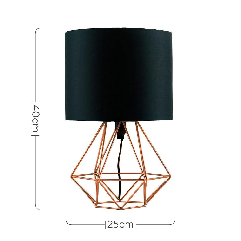 Duka Geometric Frame Lamp in Alloy Metal and Aluminum