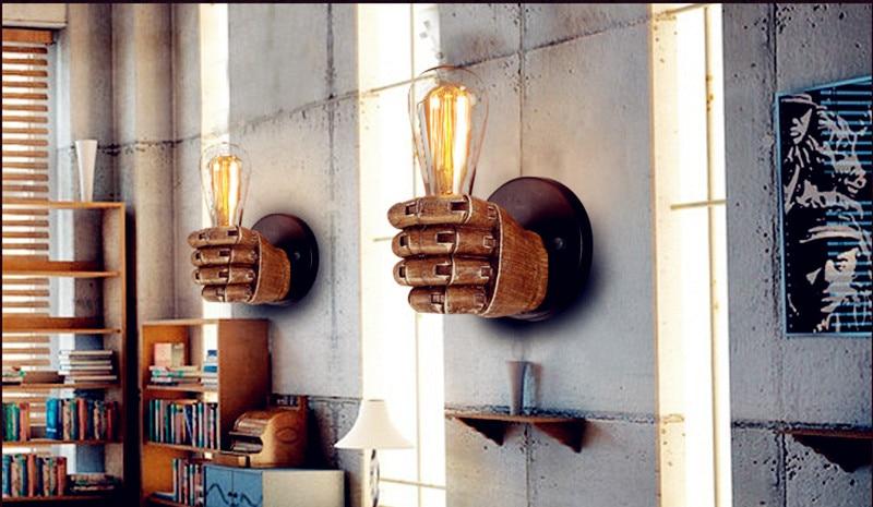 Teneo Hand Held Fist Wall Lamp in Resin for Home, Office or Restaurant