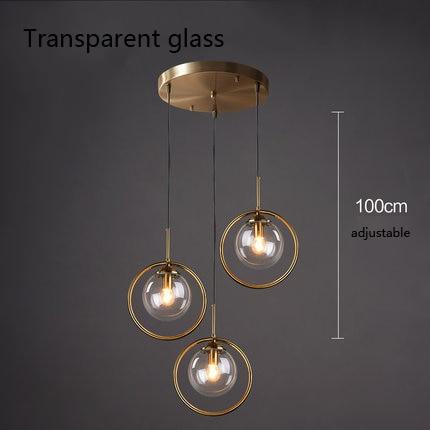 Silvana Modern Ring Pendant Light in Glass and Iron