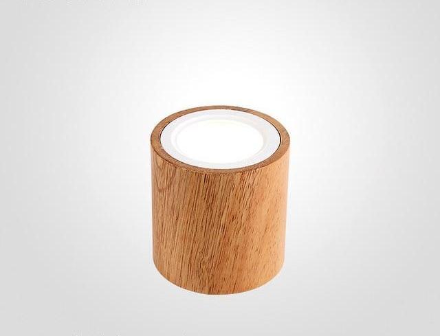 Nowoczesna skandynawska lampa sufitowa LED Dru, drewno i szkło