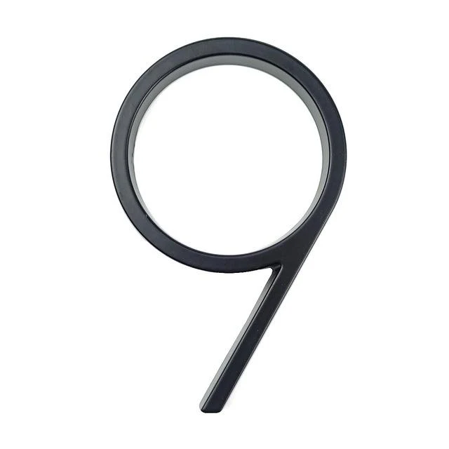 Modern Design House Numbers in Anti-Rust Zinc Alloy, 5 Inch High