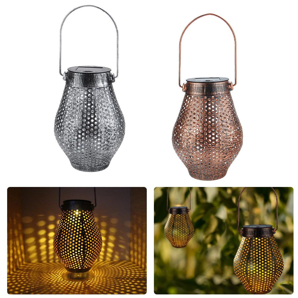 Zaid Solar Outdoor Shadow Cast Lantern in Iron and Plastic