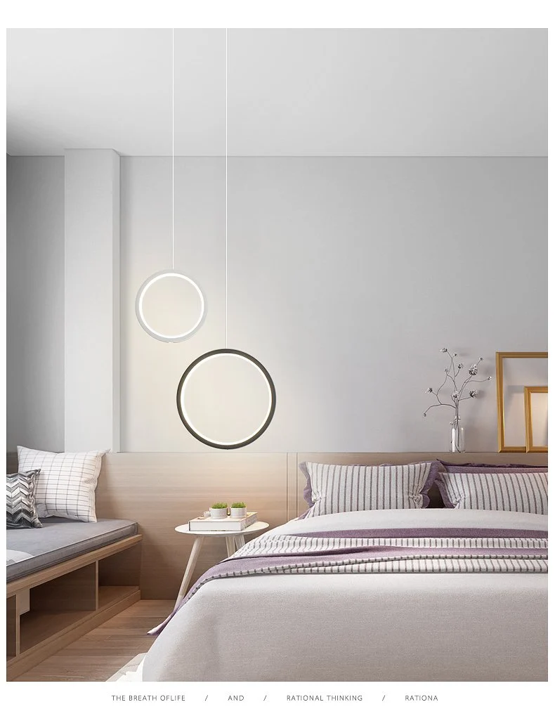 Wisząca lampa LED Kavita okrągła z metalu i akrylu