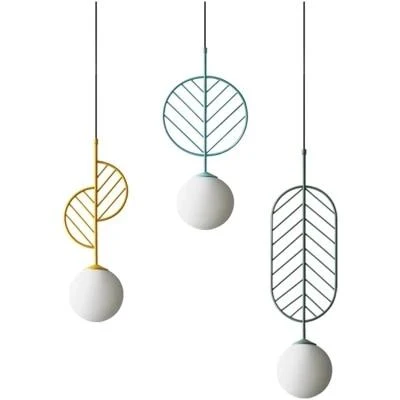 Cosima Modern Nordic Pendant Lamp in Iron Metal, Three Sizes
