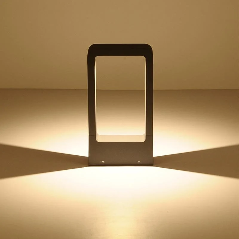 Nowoczesna czarna lampa ogrodowa Breckyn z żarówkami LED
