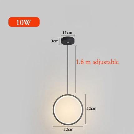 Wisząca lampa LED Kavita okrągła z metalu i akrylu