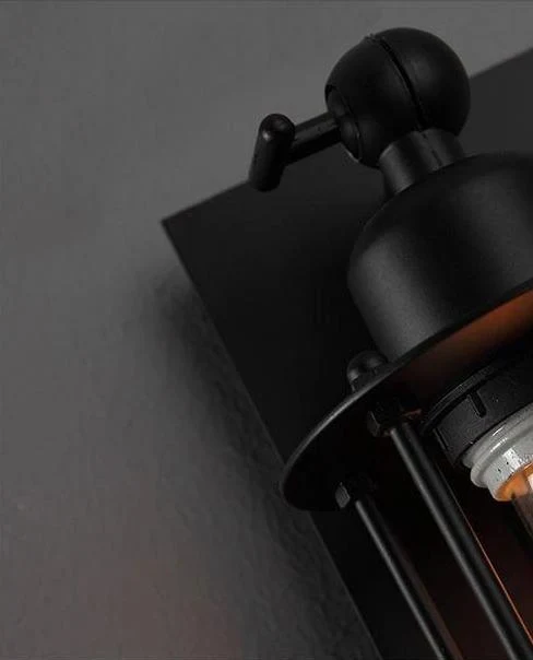 Industrial Style Vintage Bar Wall Lamp in Premium Iron for Indoor Walls