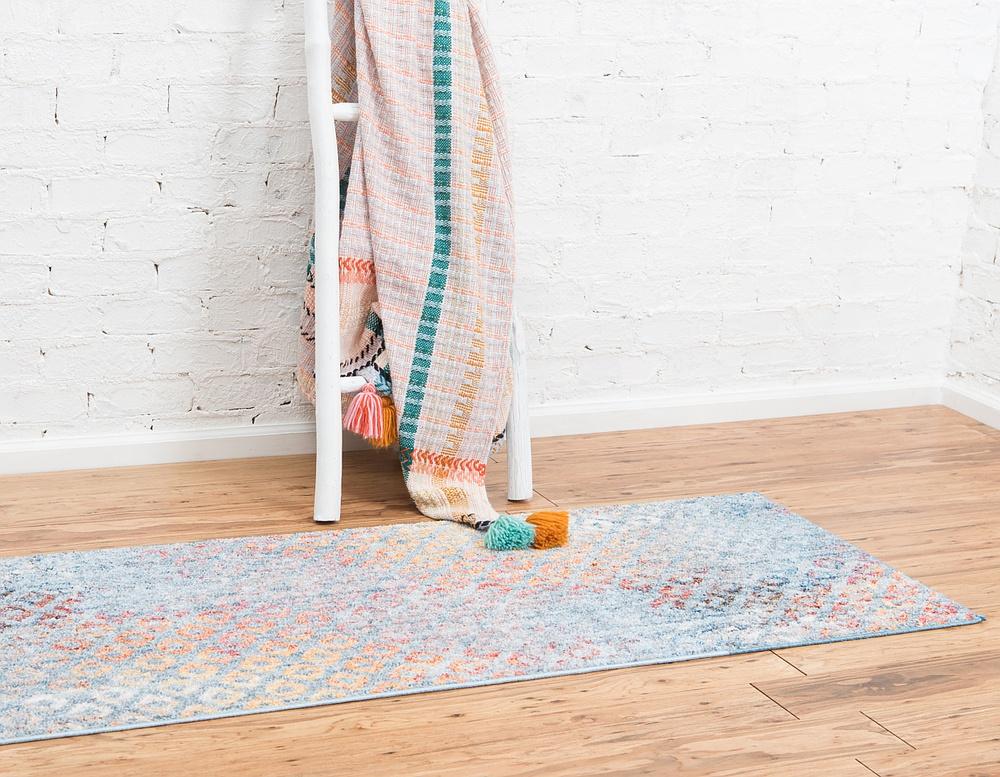 Devan Rainbow Square Pattern -matto, Unique Loom