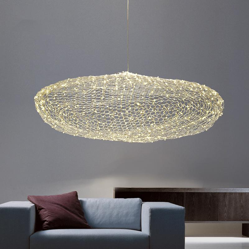 Amica Modern Art Deco Star Light Dotted Cloud Lamp in Hand-Molded Iron