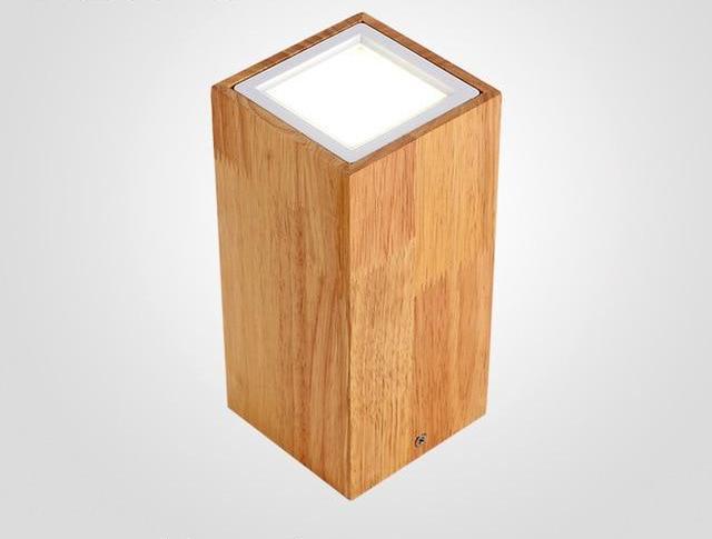 Nowoczesna skandynawska lampa sufitowa LED Dru, drewno i szkło